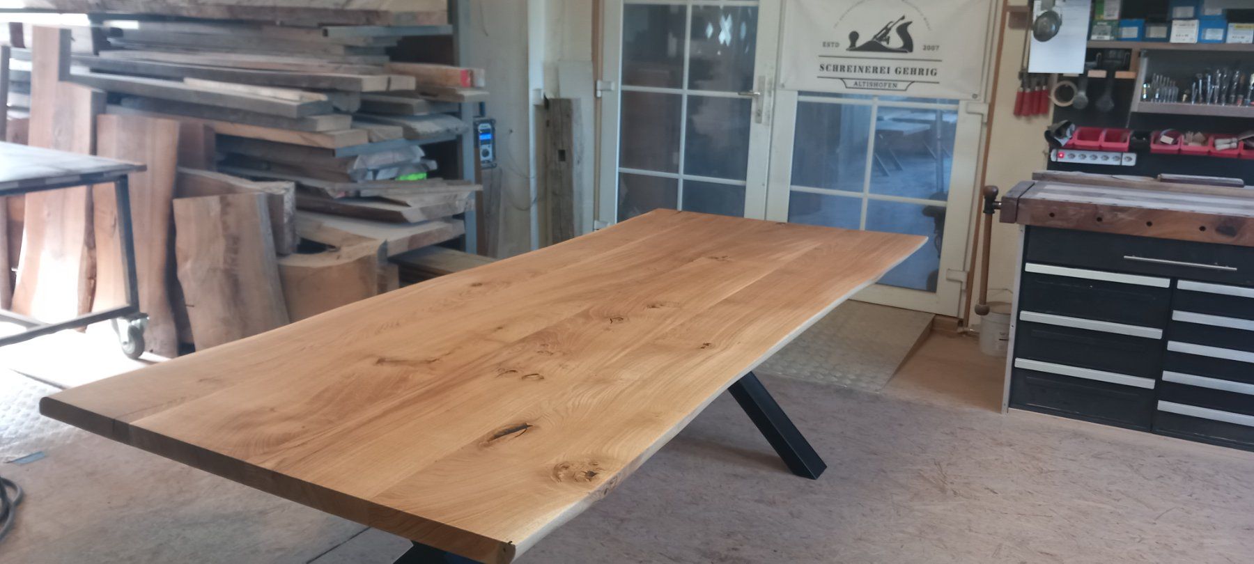 Tavoli: Schweizer Massivholztisch aus Eiche rustikal 260x110cm – Nuovo (secondo la descrizione) da Altishofen venduto da Rossi464 2