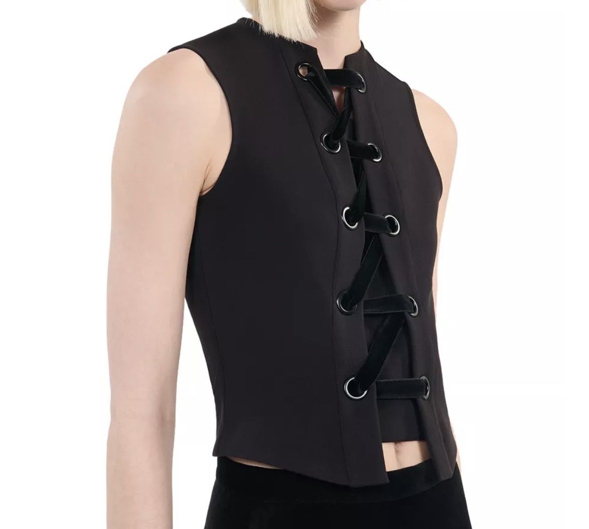Kooples Top: The Kooples - Black Lace-Up Top – Usato da Bazenheid venduto da hat_96