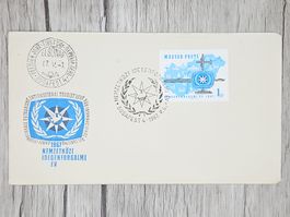 CL14 Enveloppe + Timbre Hongrie 1967