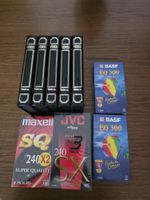 7x VHS Kassetten Video BASF, JVC, Maxell