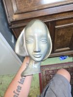 Achatit Maske Handarbeit Damen Kopf Skulptur (T1)