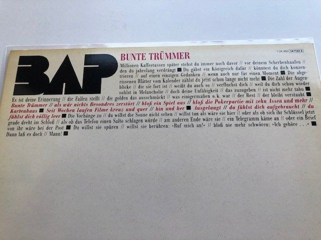 Dischi in vinile: BAP – Usato da Aarwangen venduto da Jukebox3 4