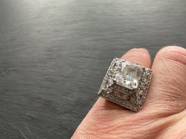 Anelli: Silberring Cocktailring mit Zirkonia – Usato da Moosseedorf venduto da MarcPSahli 4