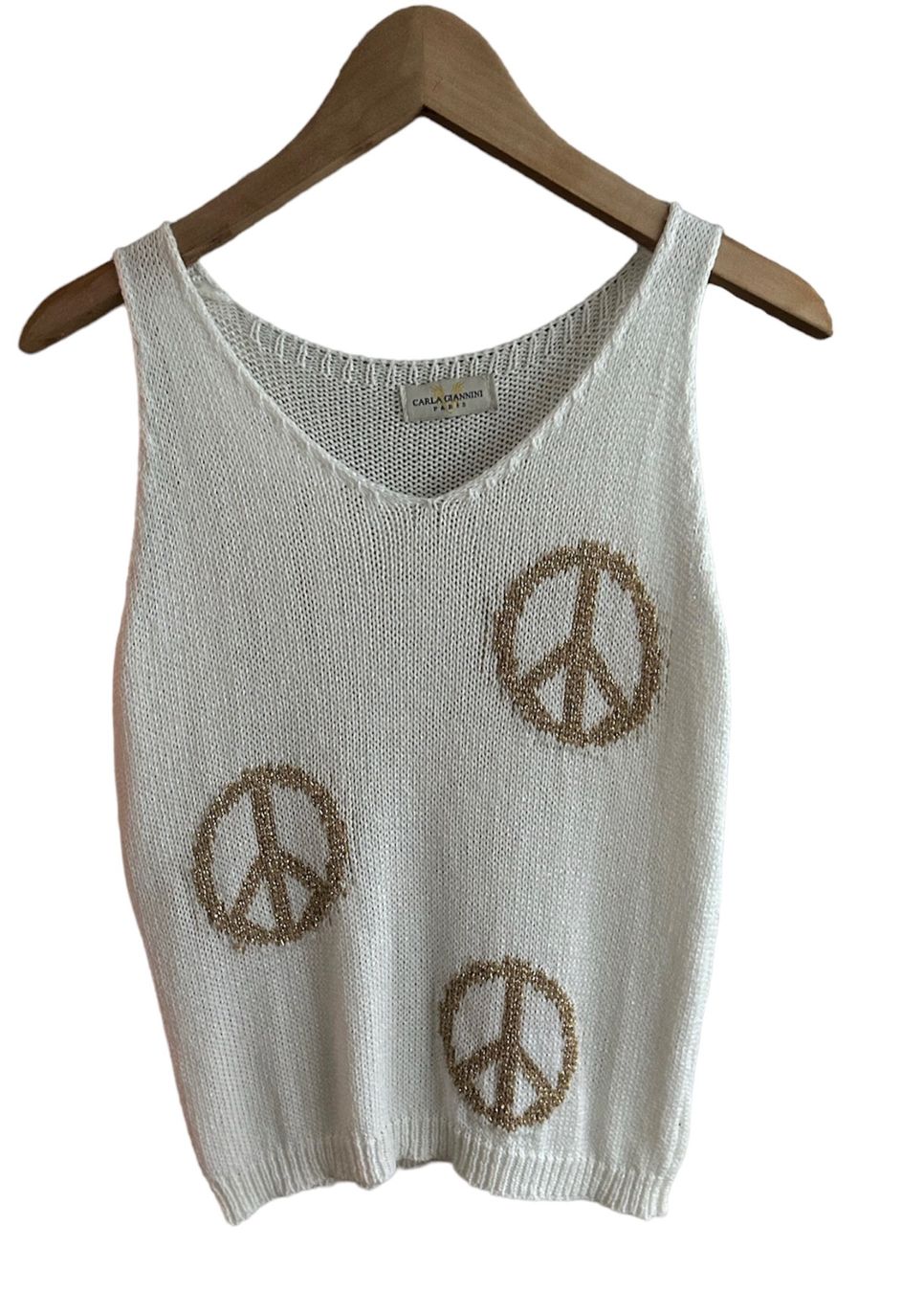 Top: Top peace & love – Nuovo (secondo la descrizione) da Vouvry venduto da tintin2308