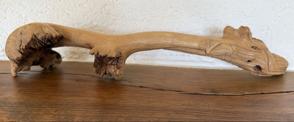 Figuren: Reptile en bois sculpté main – Neu (gemäss Beschreibung) aus Les Bayards von aout 2