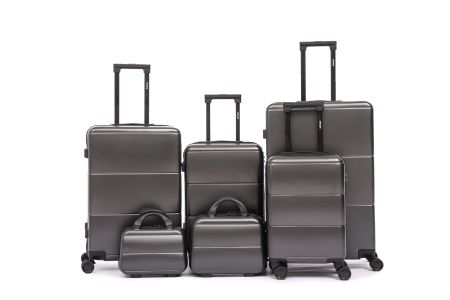 6er Reisekoffer Reisegepäck POLYCARBONAT Anthrazit NEU