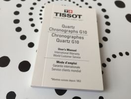 TISSOT ORIGINAL - BOOKLET - WATCH UHR OPERATING INSTRUCTIONS