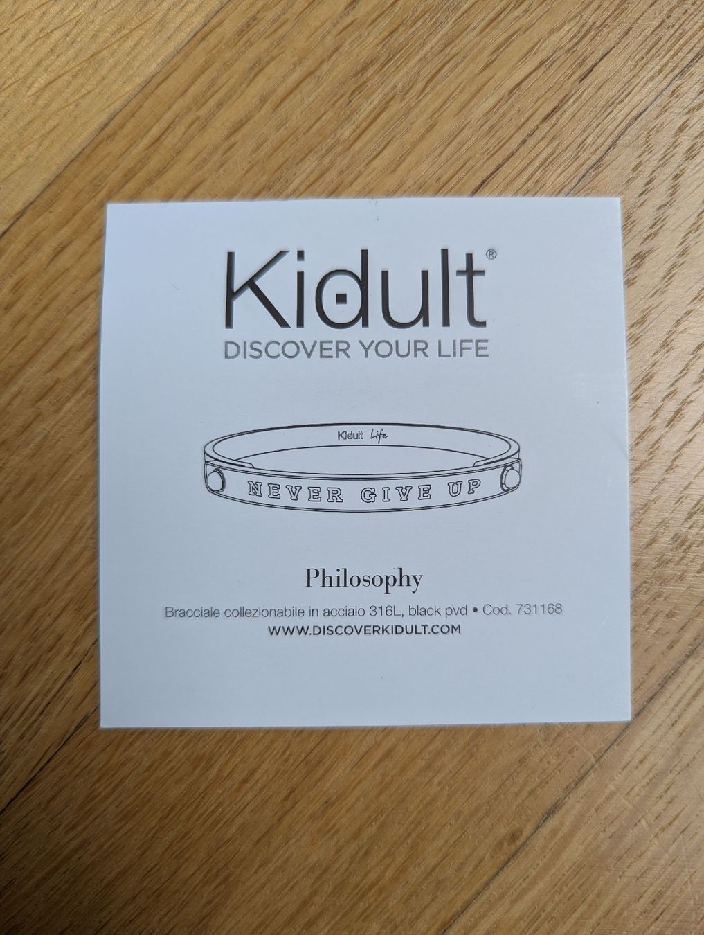 Bracciali & Braccialetti: Kidult Steel Bracelet "Never Give Up" – Nuovo (secondo la descrizione) da Zürich venduto da icecream 1