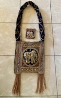 Handgemachte Thailändische Tasche mit Elefanten + Portemonna