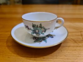 Nymphenburg Porzellan Moccatasse mit Unterteller 