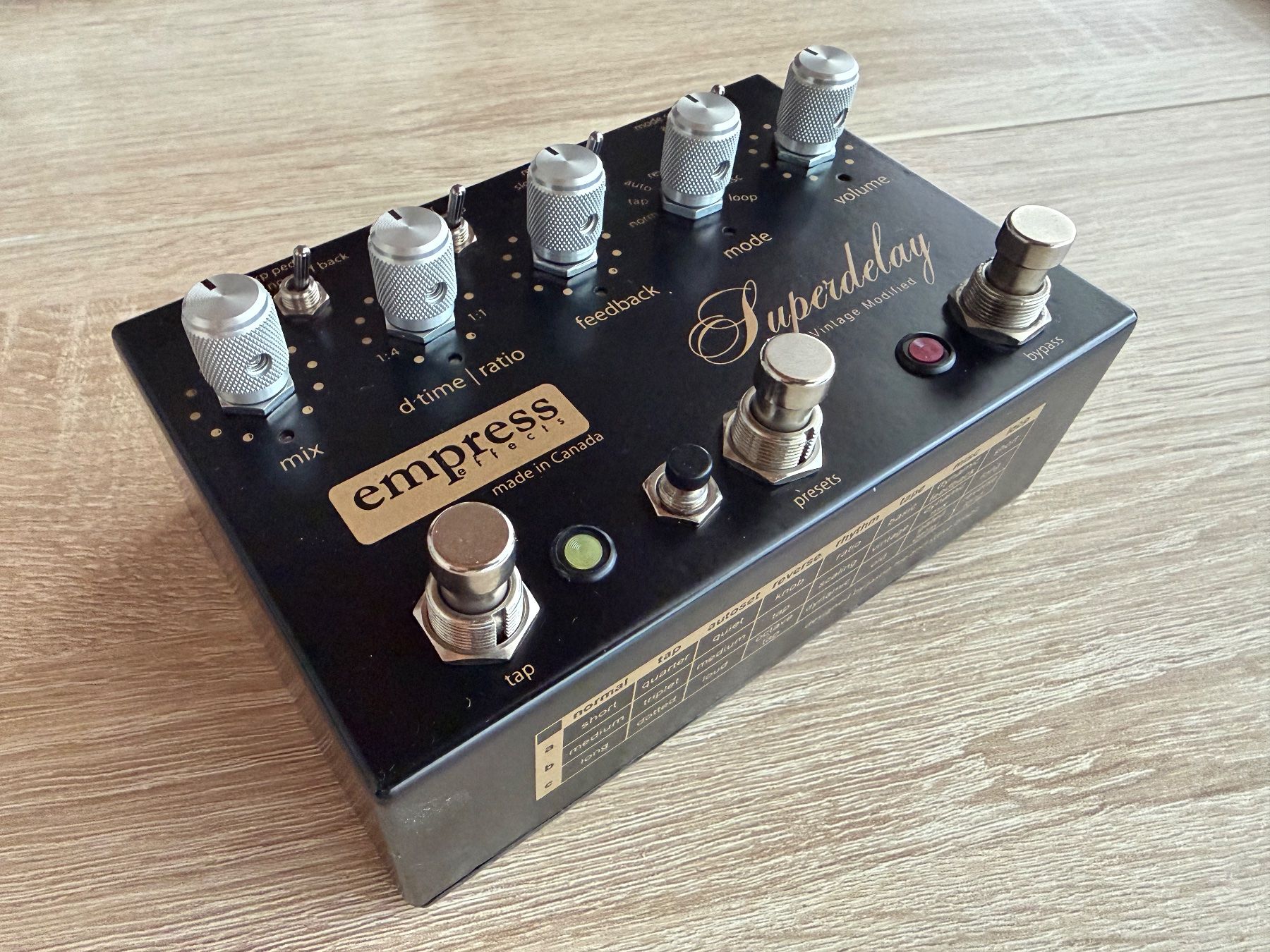 Strumenti musicali: EMPRESS EFFECTS VINTAGE MODIFIED SUPER-DELAY EXTREMLY RARE – Nuovo (secondo la descrizione) da Sion venduto da Hobby-mania