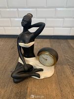 Mid Century African Skulptur 1950's 1950er Sammlerstück Uhr