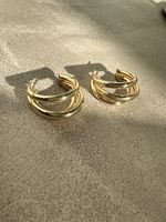 Ohrringe goldfarben mehrreihig neuwertig
