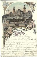 Gruss aus Zürich Tonhalle Litho