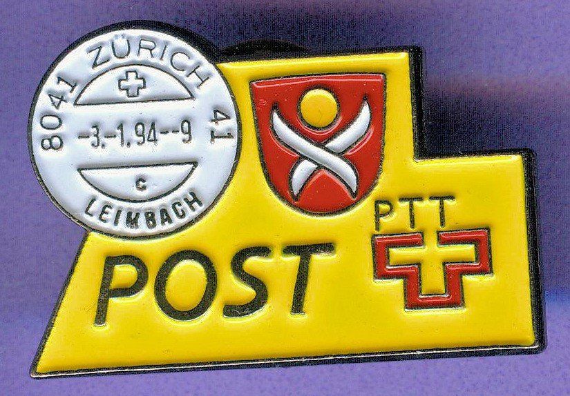 Plaketten & Abzeichen: PTT  Post  8041 LEIMBACH – Gebraucht aus Winterthur von Sammleroase