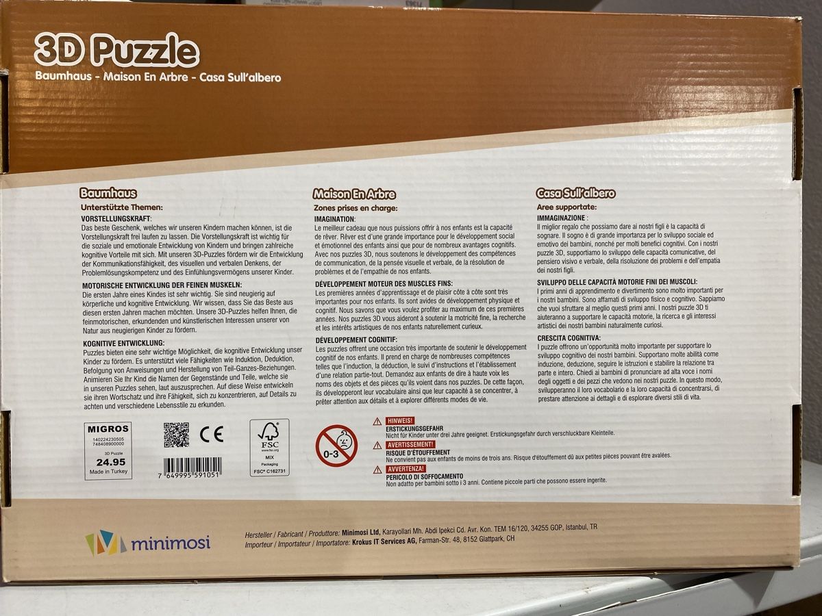 Puzzle: Puzzle 3D – Nuovo e nell'imballaggio originale da Cadenazzo venduto da ker85 1