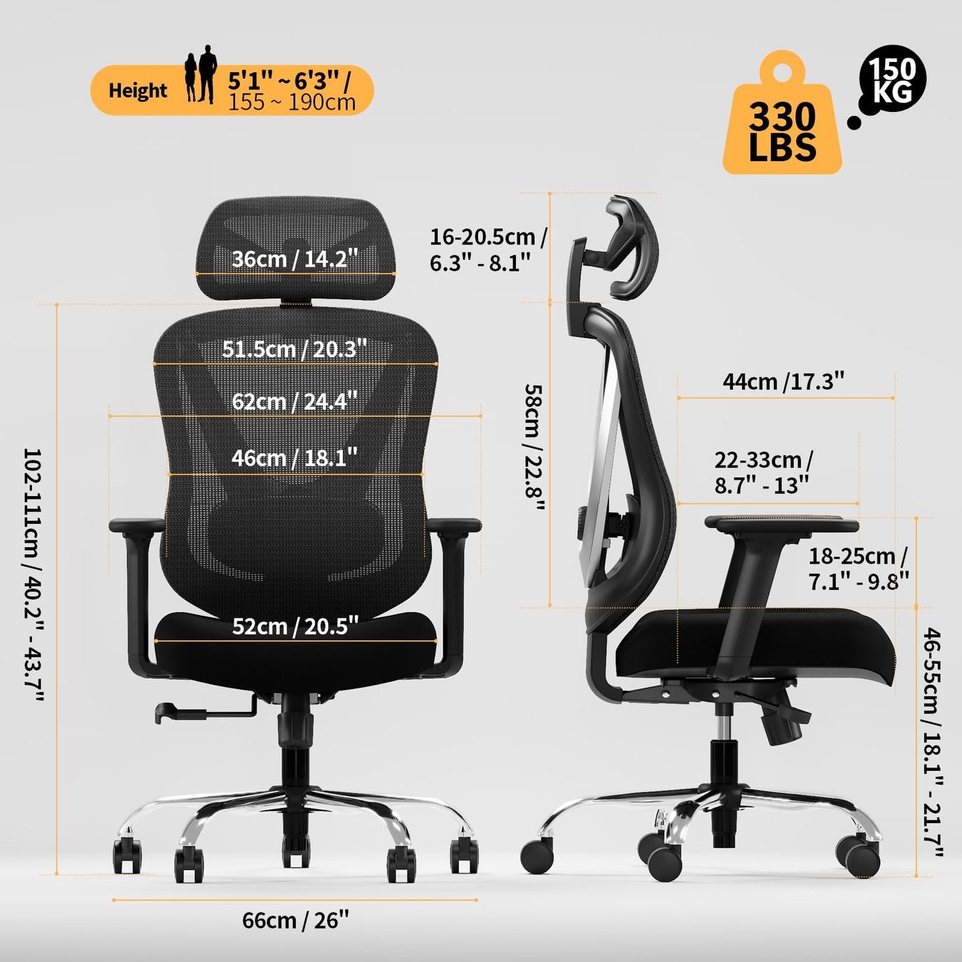 Chaises: Ergonomischer Bürostuhl mit 3D Lendenstütze – Neuf avec emballage d'origine à Dörflingen par Nixhub 1