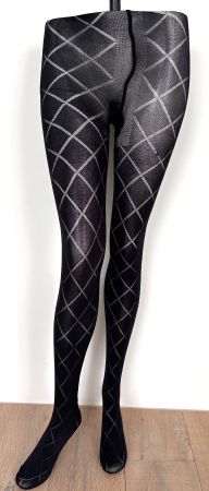 Globus Strumpfhose schwarz Rautenmuster - EU S