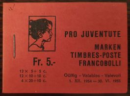 Postfrischer Markenheft Pro Juventute 1955 Kat. 110.-