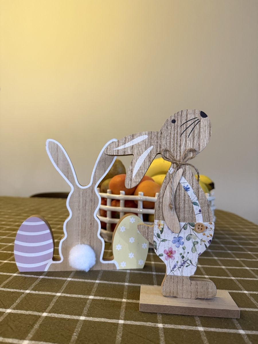 Tutte le decorazioni: Holz Osterdeko Hasen und Eier  – Nuovo (secondo la descrizione) da Langenthal venduto da vik_v5ml 2
