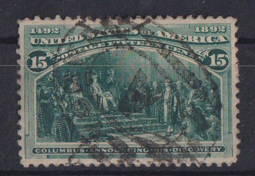 Alle Briefmarken: USA 1893: 15 C. Kolumbus – Gebraucht aus Eschlikon TG von PhilCon