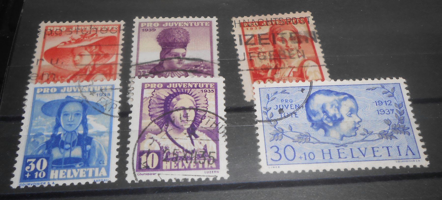 Tutti i francobolli: pro Juventute 1935-39 – Usato da Basel venduto da Javer
