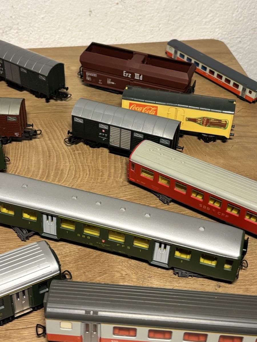 Modellini di ferrovie: 15 Modellbahn Waggons SBB CFF Sammlung Kunststoff – Usato da Orpund venduto da BlackEagel80 3