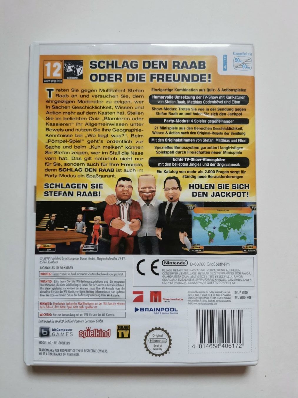 Nintendo Giochi: Wii - Schlag den Raab – Usato da Lenzburg venduto da eyworld 2