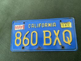 CALIFORNIA 860 BXQ 1982 Nummernschild