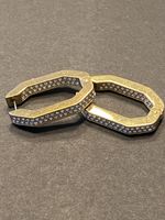 Dextera Kleine achteckige Damenohrringe Weißgold – Swarovski