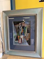 Collage gerahmt "Le Carnaval" 70x58cm Zustand gut