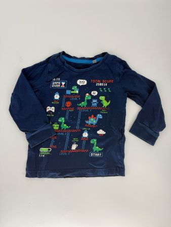 Dino Game Shirt Langarm Gr. 98 von C&A