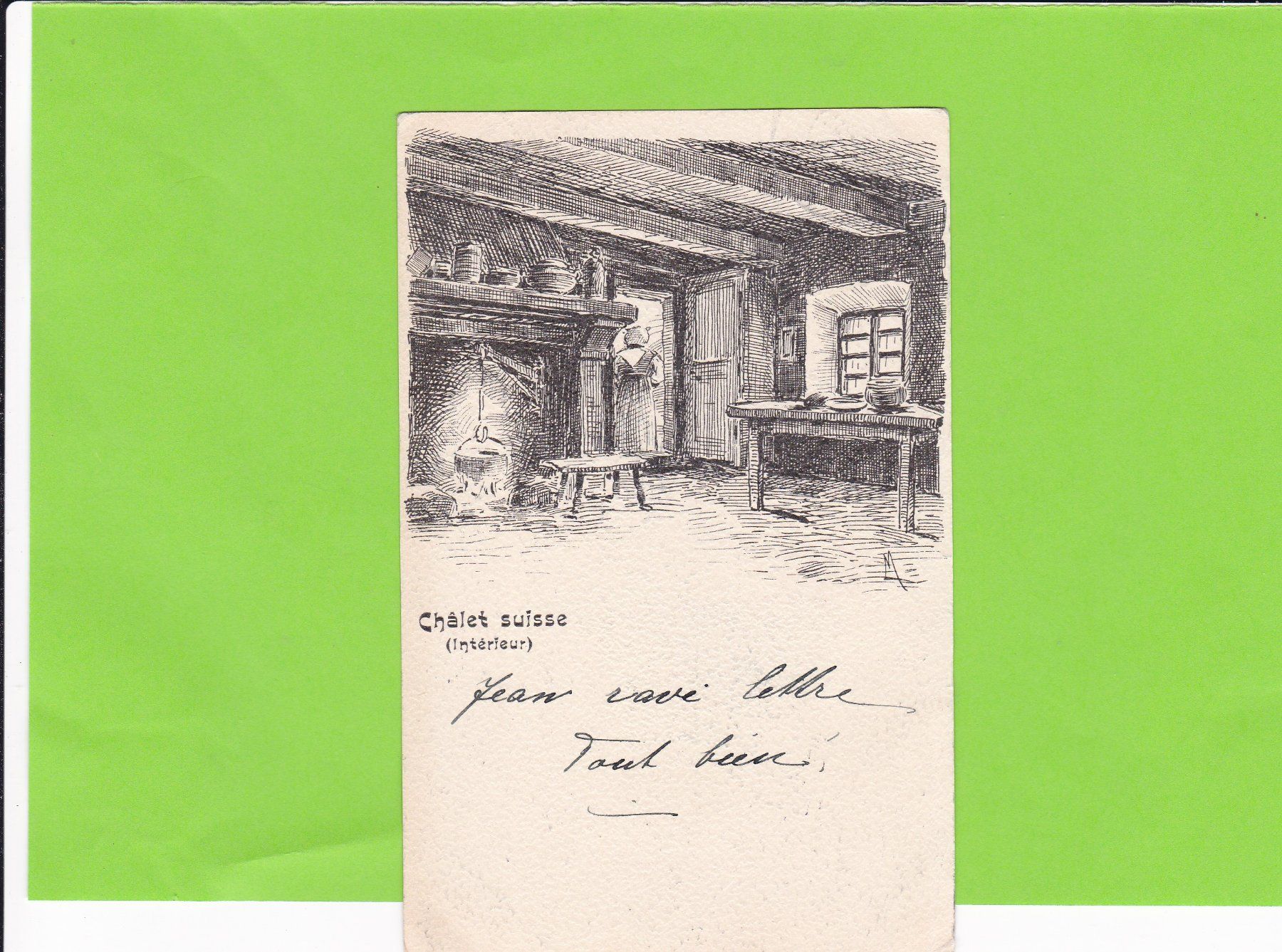 Cartes postales: Chalet suisse--Intérieur – D'occasion à St. Peterzell par neckertal