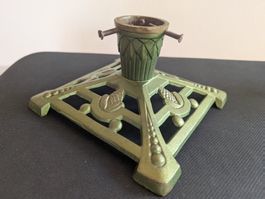 Christbaumständer Gusseisen grün antik