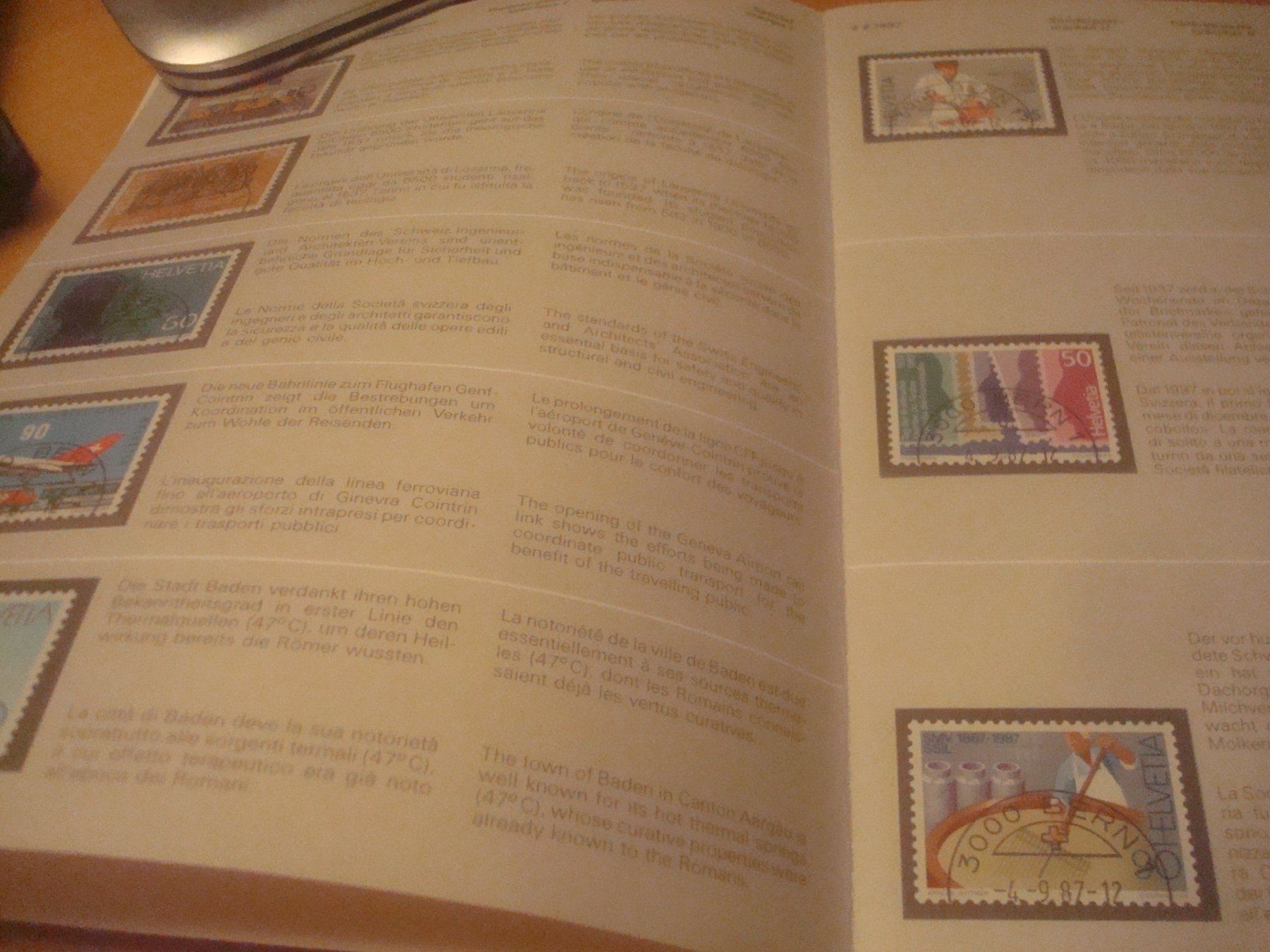 Alle Briefmarken: CH 1987 Jahresbuch mit HAlbmodstempel – Gebraucht aus Gordola von Polentaefung 3
