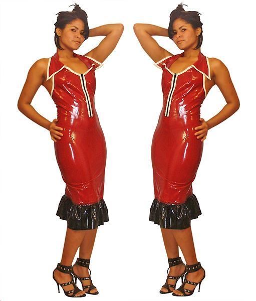 Gonne: Latex midi Rock mit Rüschchen -  Gr. M – Nuovo e nell'imballaggio originale da Horn venduto da looksrealgood 1