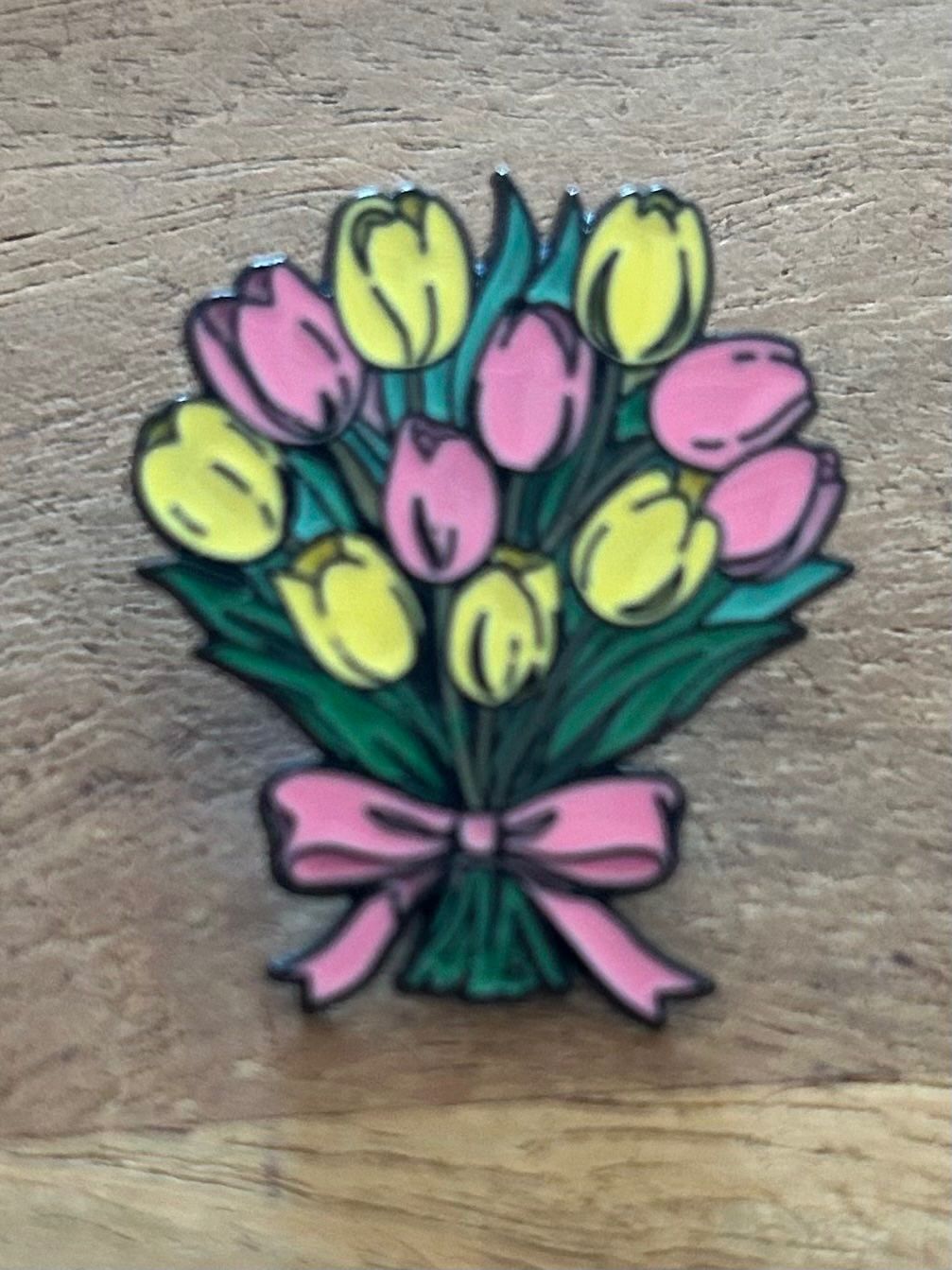 Placchette & Badge: Pin Blumenstrauss Tulpen – Nuovo e nell'imballaggio originale da Geneve venduto da vane267