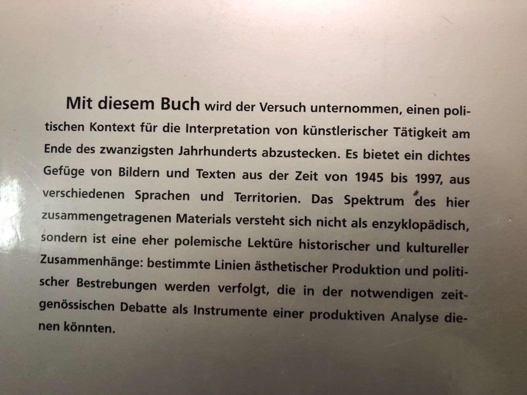Bücher: Politics-Poetics. Buch zu Documenta X – Gebraucht aus Zürich von allp 9