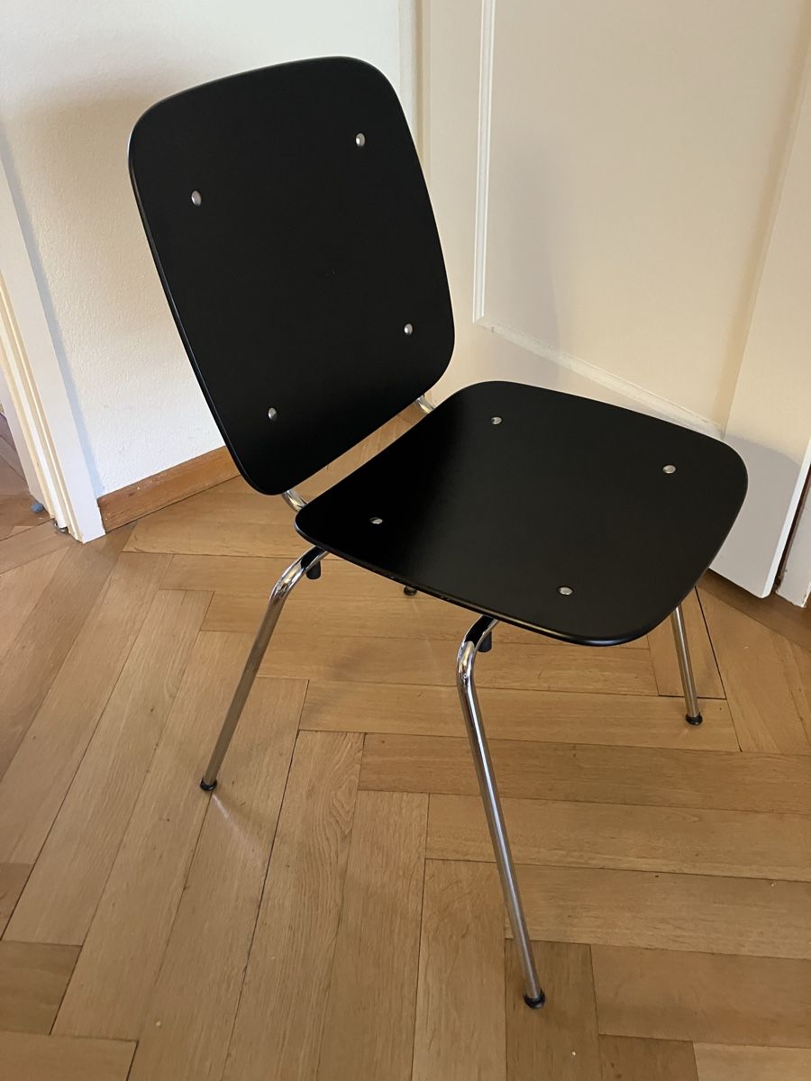Stühle: Stuhl Hans Coray Seledue schwarz – Neu (gemäss Beschreibung) aus Bern von Tschicken