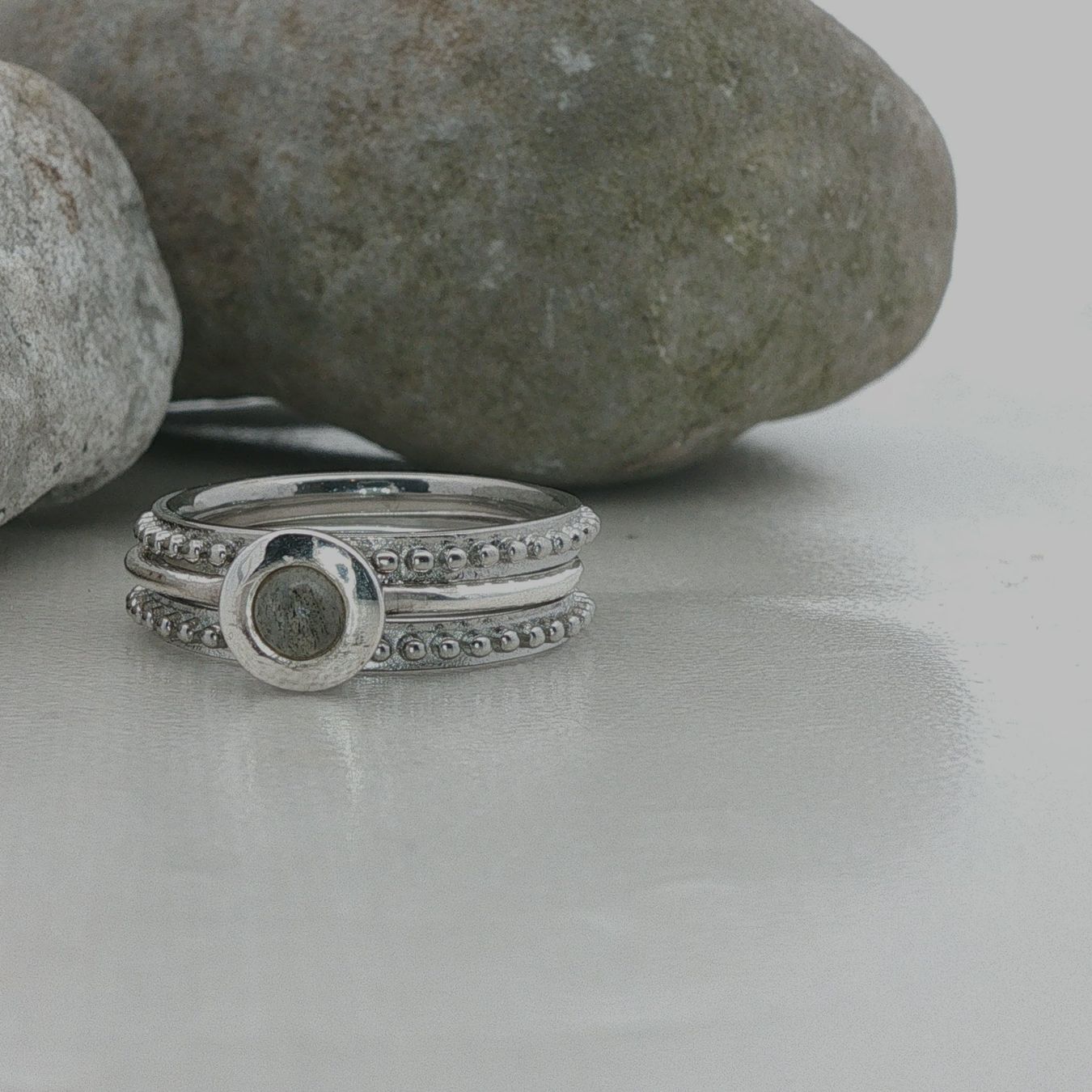 Olga Ribler Anelli: Ring SET 925 Sterling Silber & Edelstahl  Grösse 58 – Nuovo (secondo la descrizione) da Luzern venduto da Schmuckoutlet 4