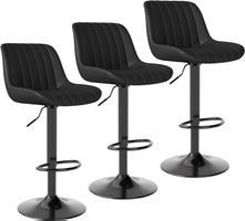 Barhocker 3er Set Drehbar Höhenverstellbar Lehne