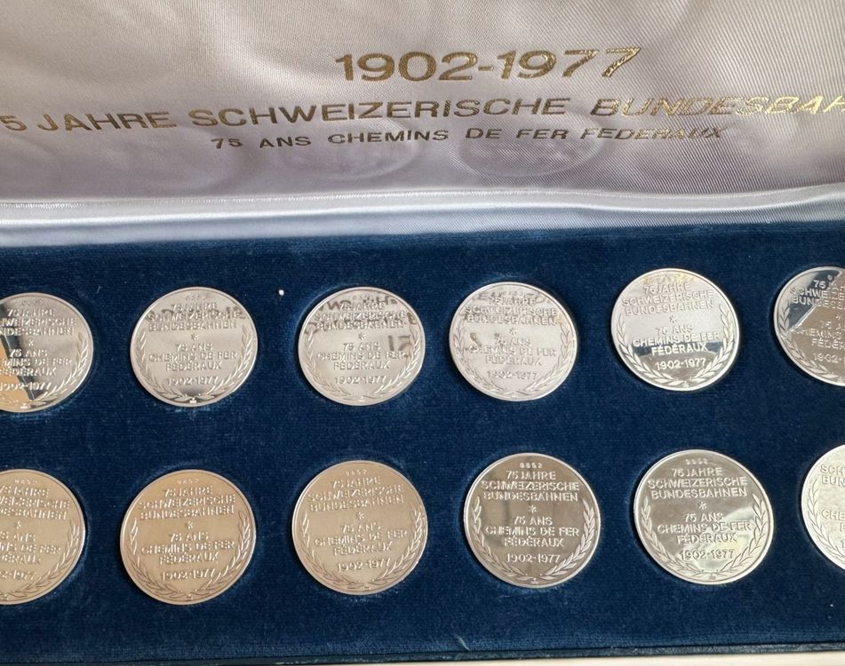 Tutti le monete: Silber Münzen 75 Jahre Schweizer Bundesbahnen – Nuovo (secondo la descrizione) da Hombrechtikon venduto da Oldclock 2
