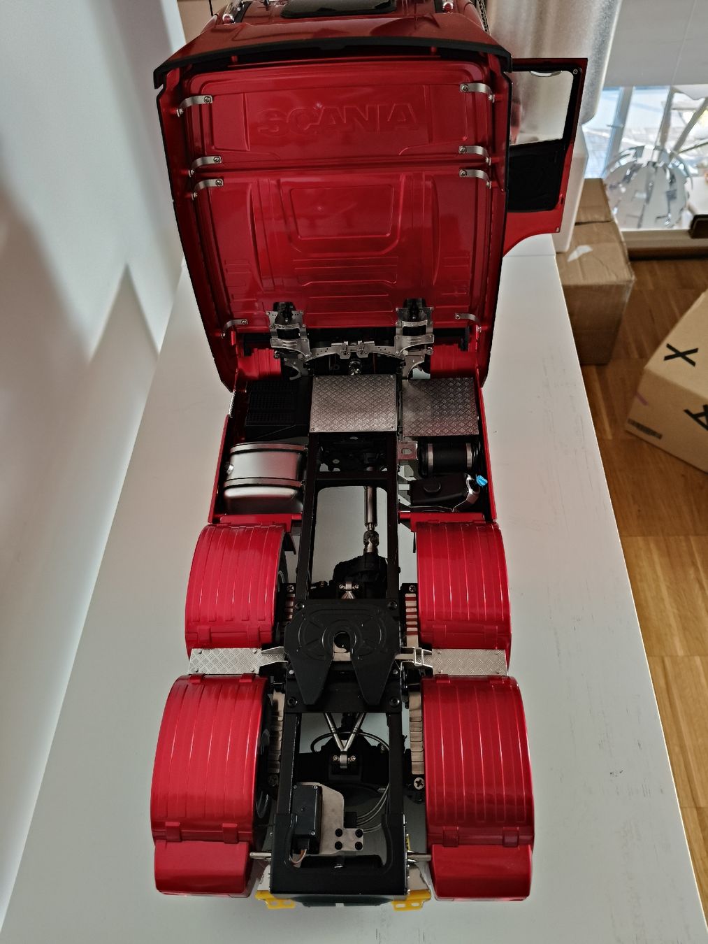 Kit De Projecteurs Avant Et Toit Pour Camion RC Scania 770S 1/14 – Accessoires De Mise à Niveau Pour Tamiya, Pièces De Carrosserie Lumineuses