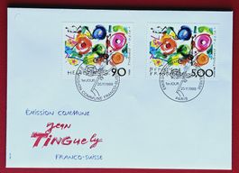 TINGUELY 769 SCHWEIZ FRANKREICH SUISSE FRANCE BASEL 1988 FDC