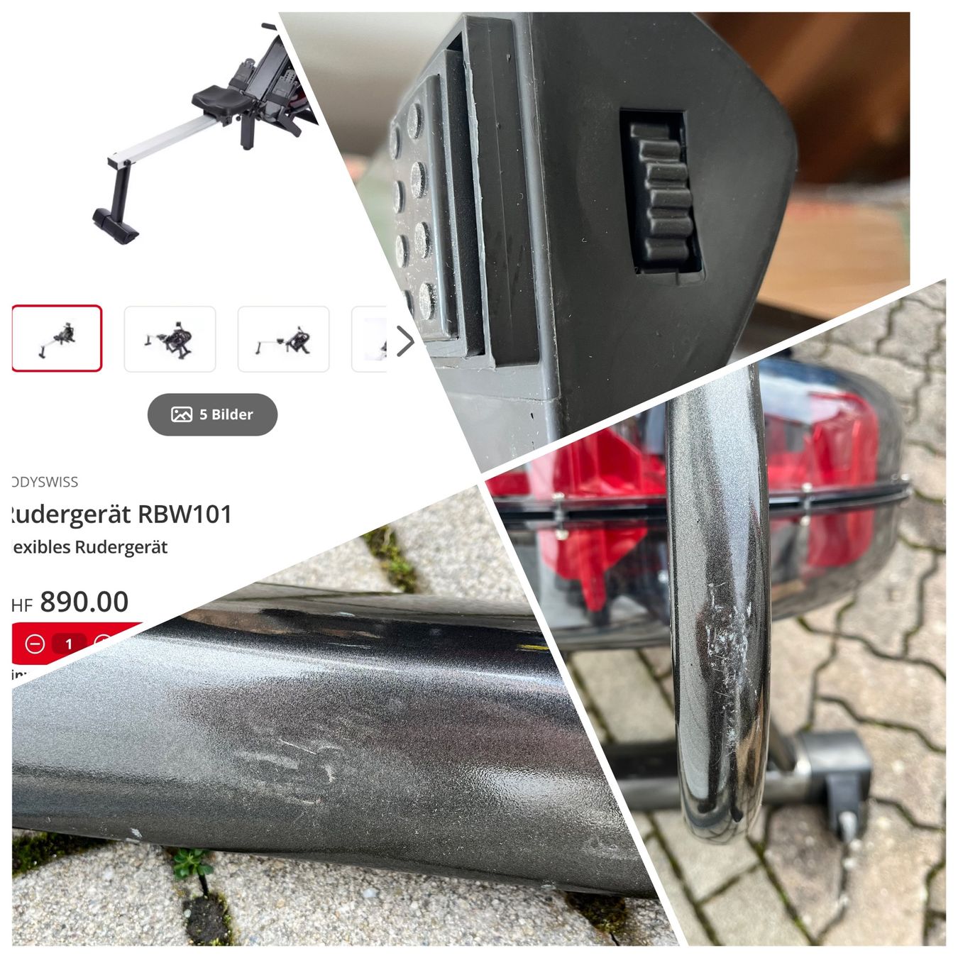 Hometrainer: Neues Wasserrudergerät ganz Neu – Nuovo (secondo la descrizione) da Bremgarten AG venduto da david12345 6
