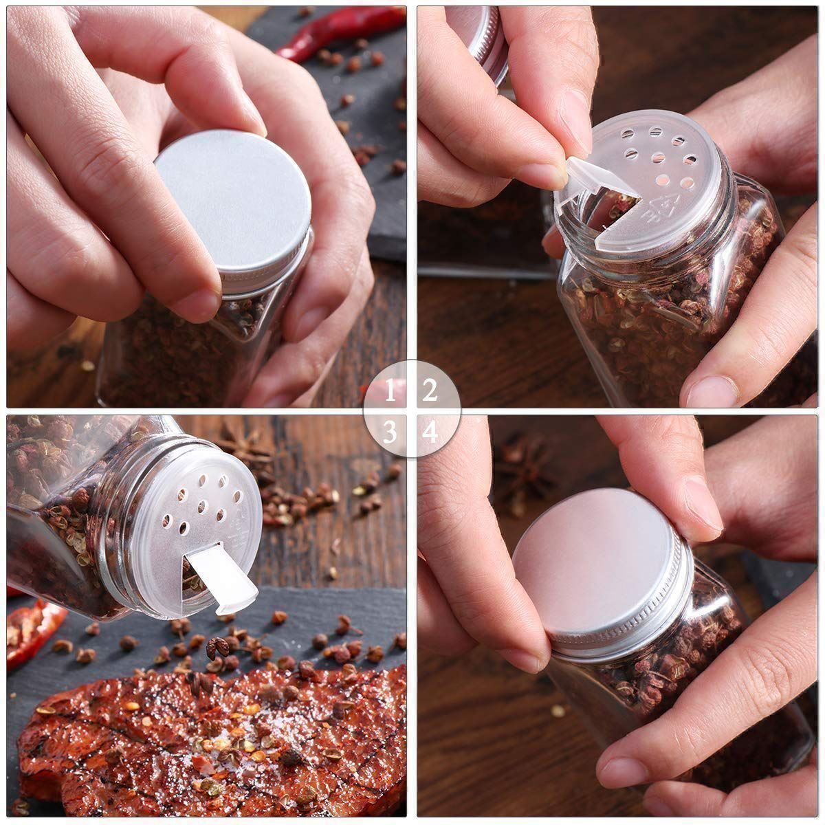 Contenitori & Simili: 12 pcs Gewürzgläser Eckig Glas 120ml – Nuovo (secondo la descrizione) da Thun venduto da Newnewshop 1