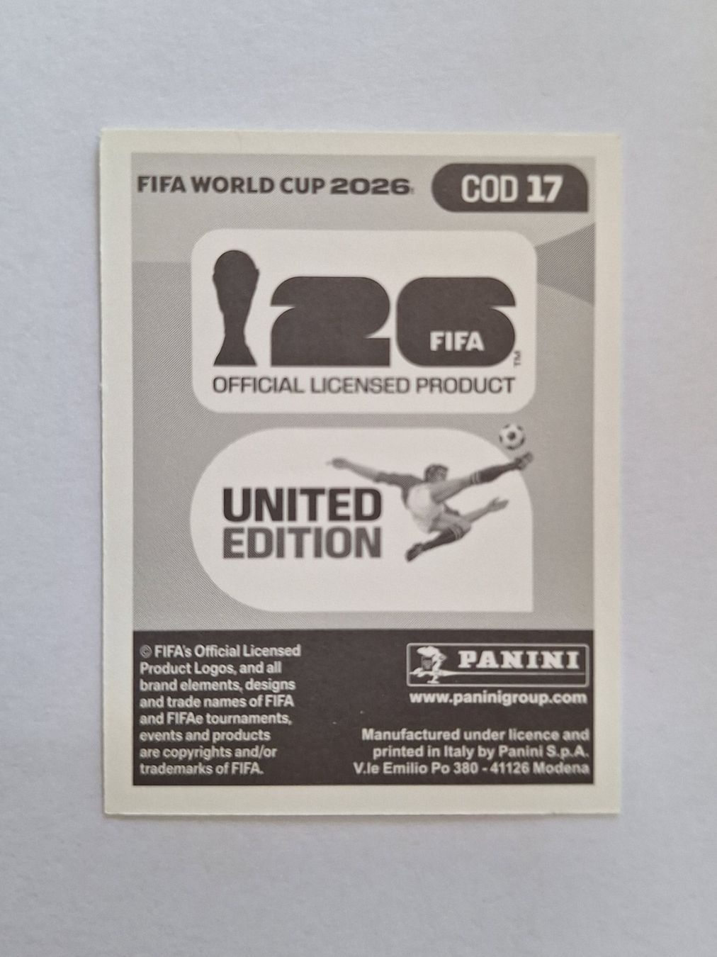 Panini Carte collezionabili: Panini Brian Cipenga COD 17 – Nuovo (secondo la descrizione) da Romanens venduto da Crocette 1