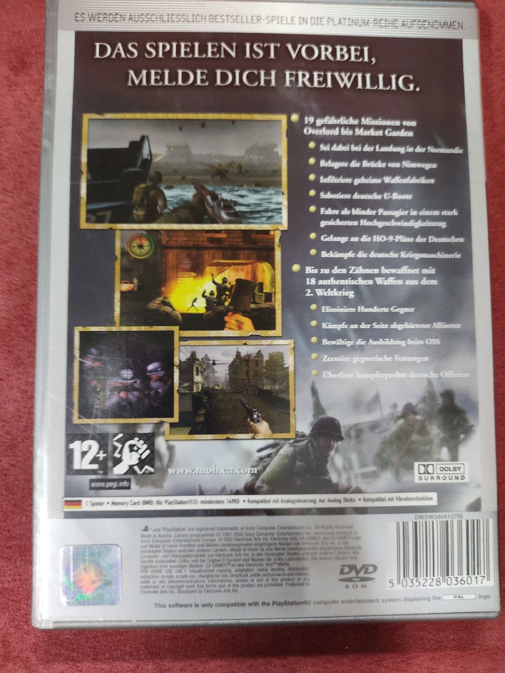 Sony Giochi: Medal of Honor Frontline PS2 -  – Usato da Fribourg venduto da PastGame 1