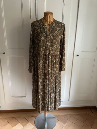 SMITH & SOUL - Kleid olivgrün geblümt S