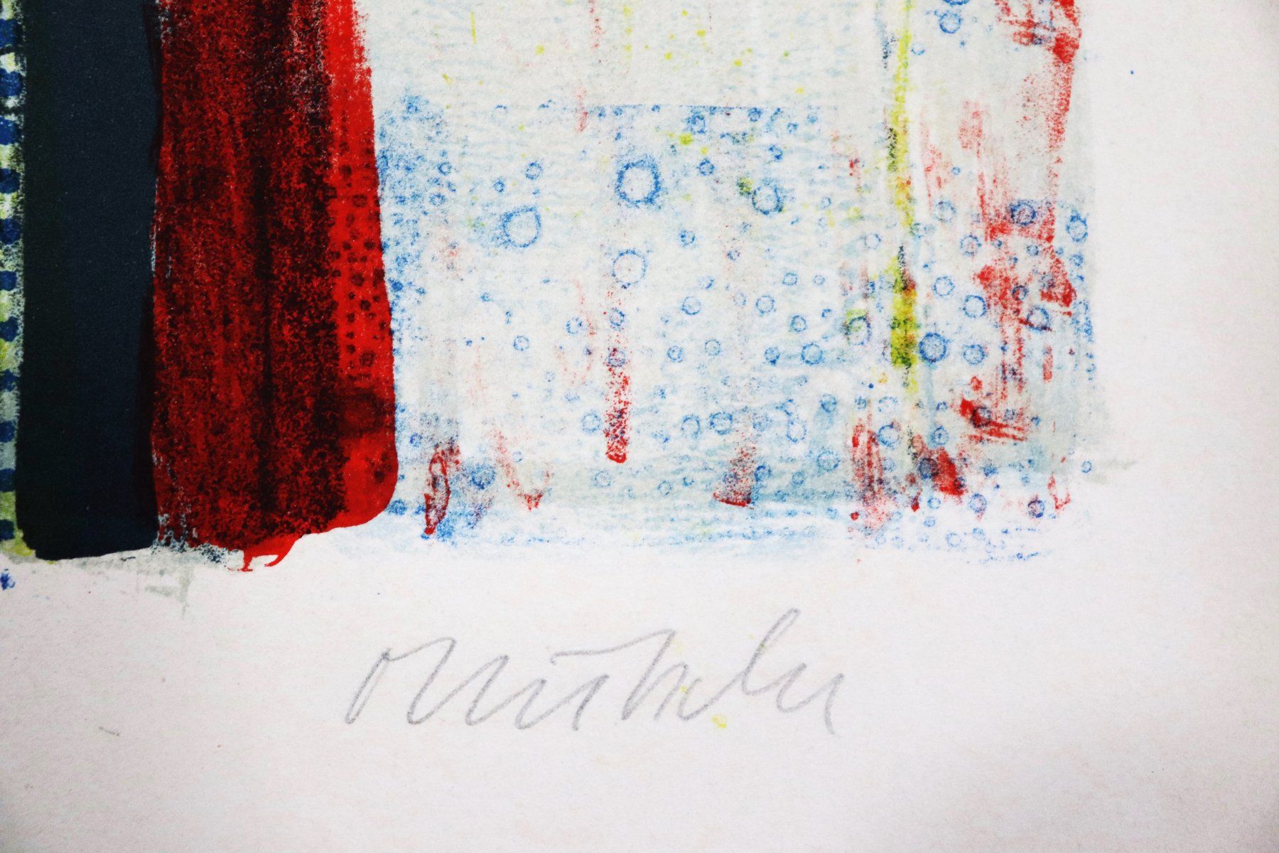 Grafica & Litografie: Farblithographie "Stillleben", unleserlich handsigniert – Usato da Zug venduto da Kunst-Fundgrube 3